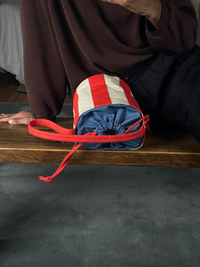 Stripe Bucket Bag • Flamme + Natural