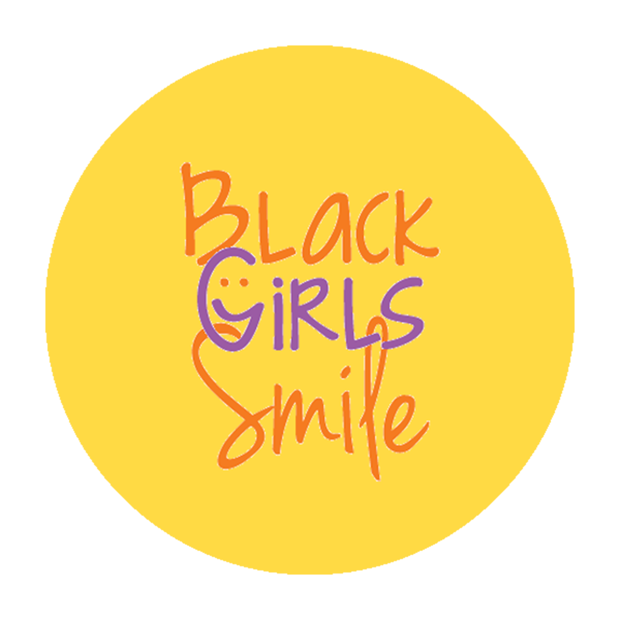 Logo of Black Girls Smile - organization dedicated to supporting the mental health and wellness of young African American females.