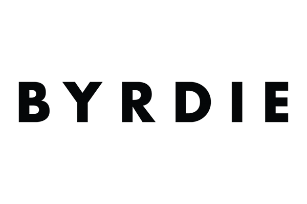 Byrdie logo in black font