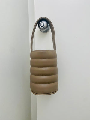 HOZEN handbag Sample Quilted Mini Bucket Bag • Elephant