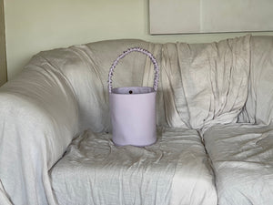 HOZEN Handbags Scrunchie Bucket Bag • Lilac | IB x HOZEN