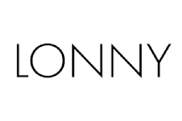 Lonny logo in thin black letters