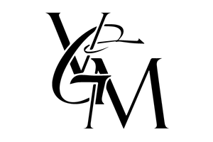 VGM logo in black cursive letters