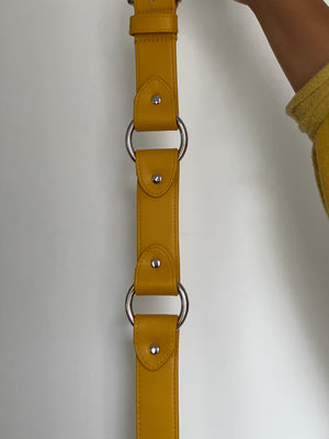 HOZEN Belt Belt • Canary | Leather Harness Belt in Yellow