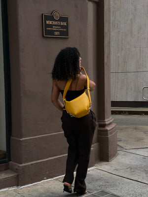 HOZEN Crossbody Fold Bag • Canary Yellow Purse