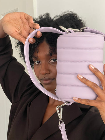 Quilted Mini Duffle Bag • Lilac – HOZEN