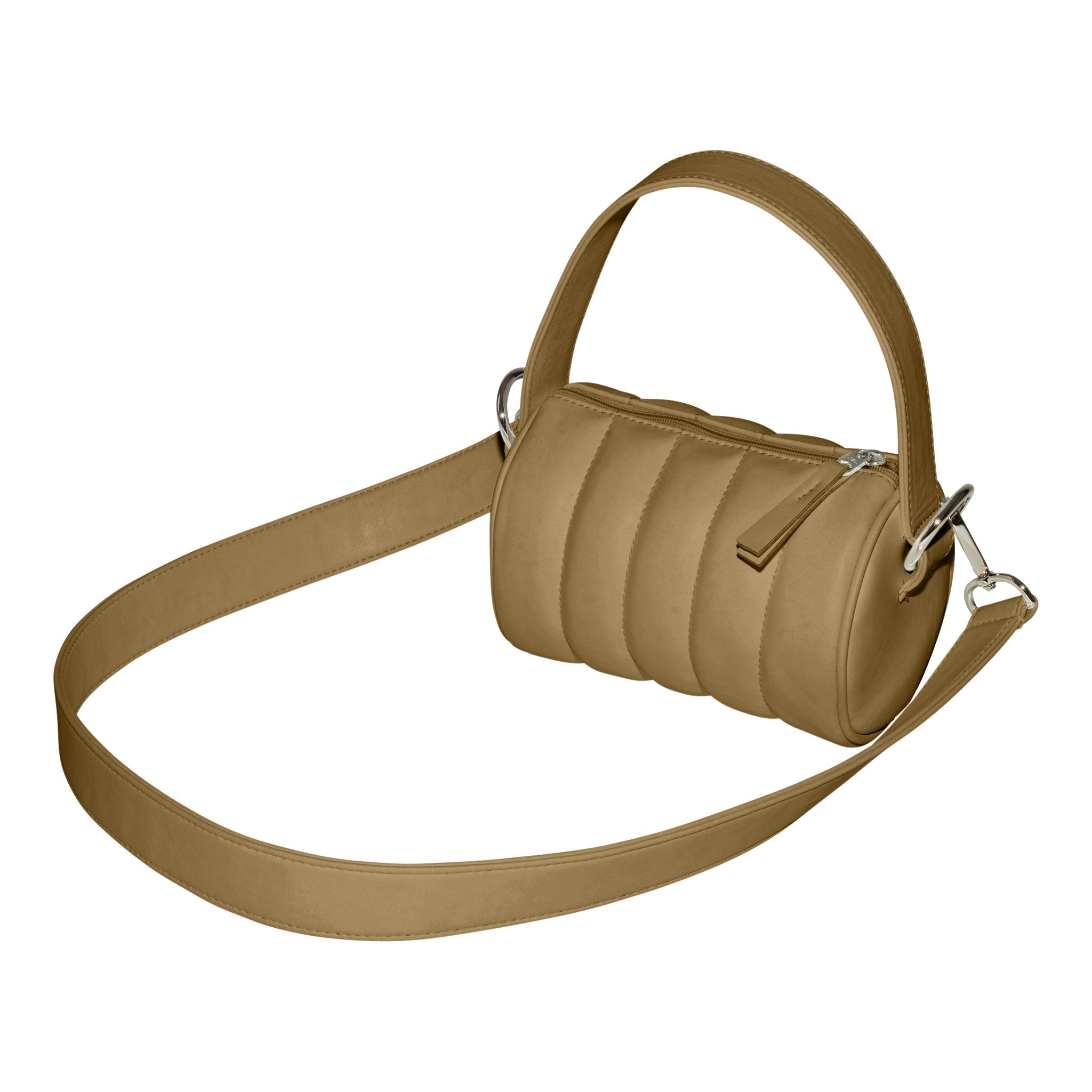 HOZEN handbag Quilted Mini Duffle Bag • Toffee