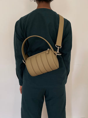HOZEN handbag Quilted Mini Duffle Bag • Toffee