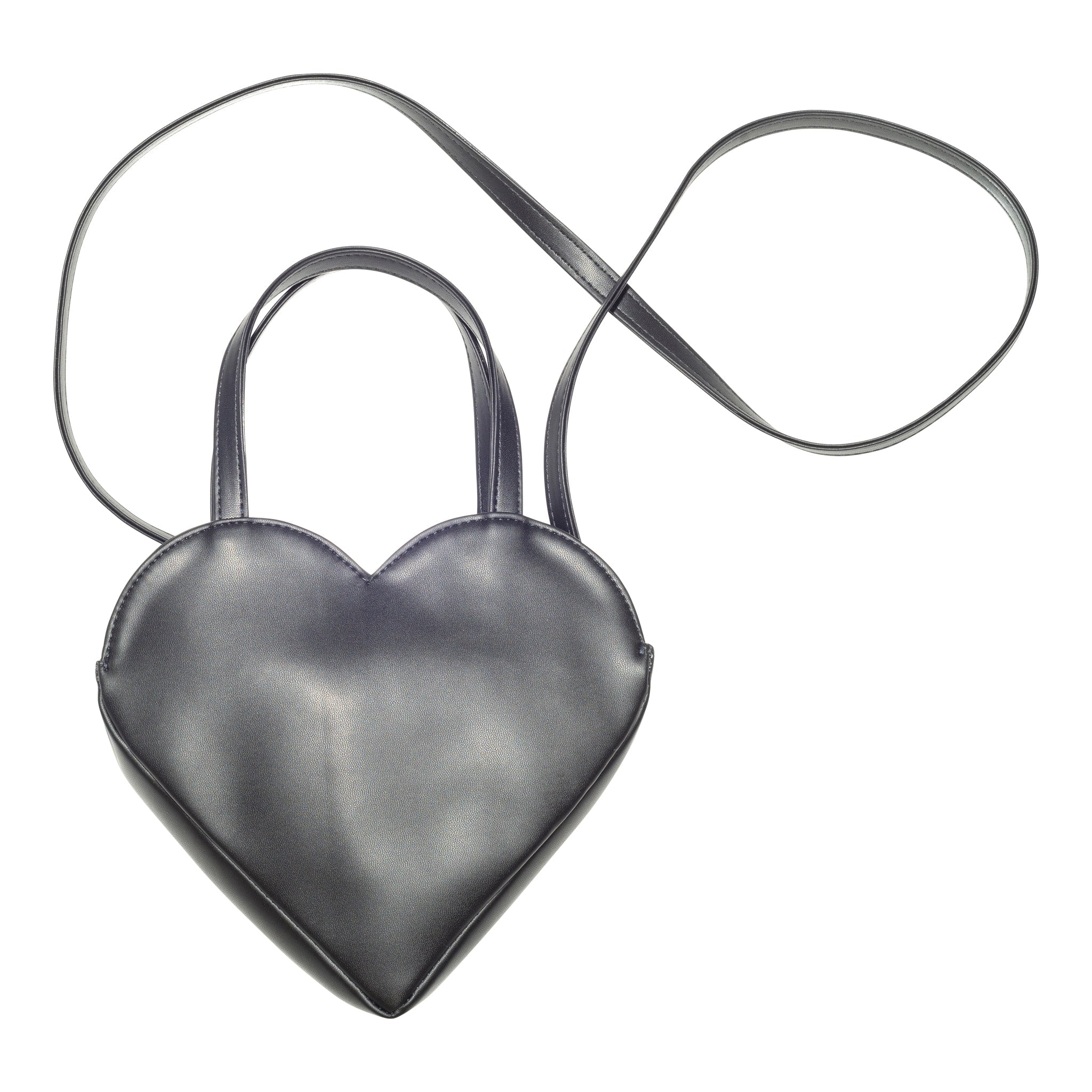 Wrapables Heart Shaped Purse Hook Hanger with Rhinestones Black