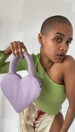 HOZEN Heart Bag Puffy Heart Bag • Lilac