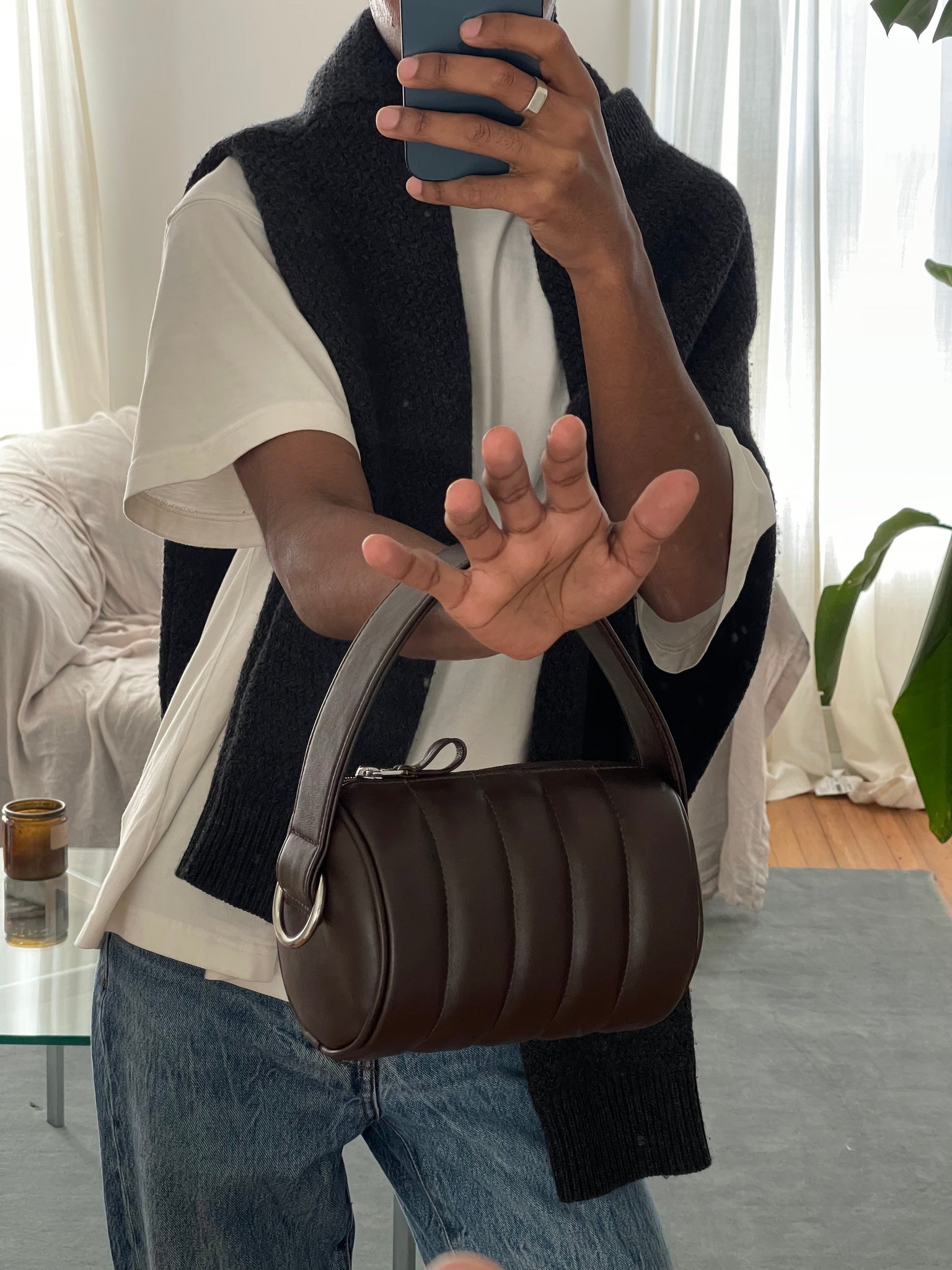 Mgeni Vegan Leather Bucket Bag