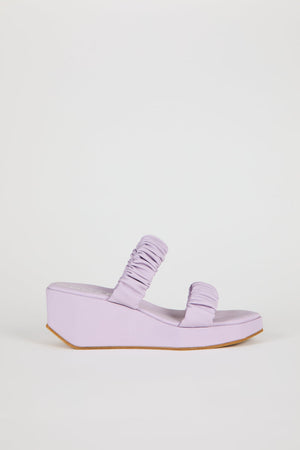 HOZEN shoes Phorna scrunchie flatform • lilac sandals | IB x HOZEN