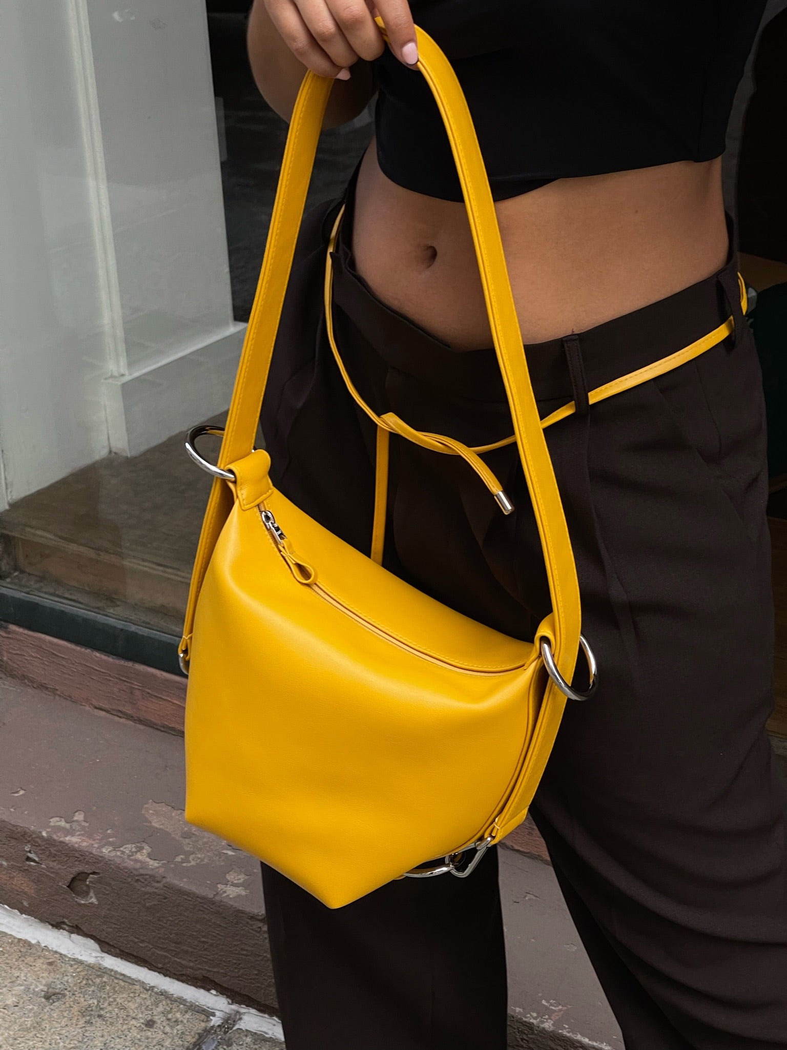 Fold Bag • Canary Yellow Shoulder Bag