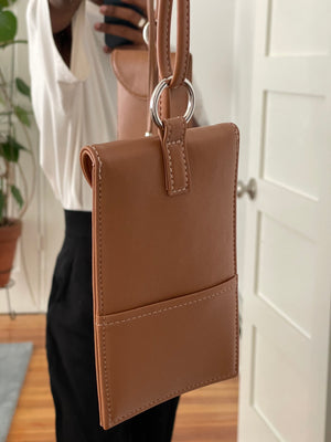 HOZEN Small Goods iPhone Sling (with card slot) • Camel • Tan Phone Sling
